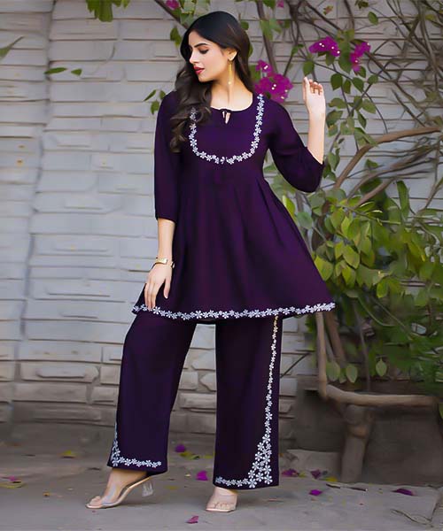 Violet Rayon Casual Wear Kurti in jacksonville
