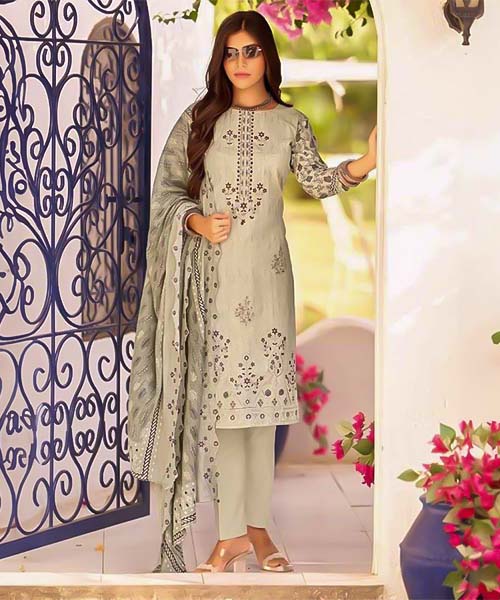 White  Lawn Cotton Casual Wear Salwar Kameez in san jose
