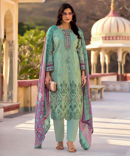 Cyan  Cotton Casual Wear Salwar Kameez in northampton