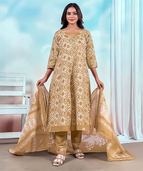 Yellow  Cotton Casual Wear Salwar Kameez in belfast