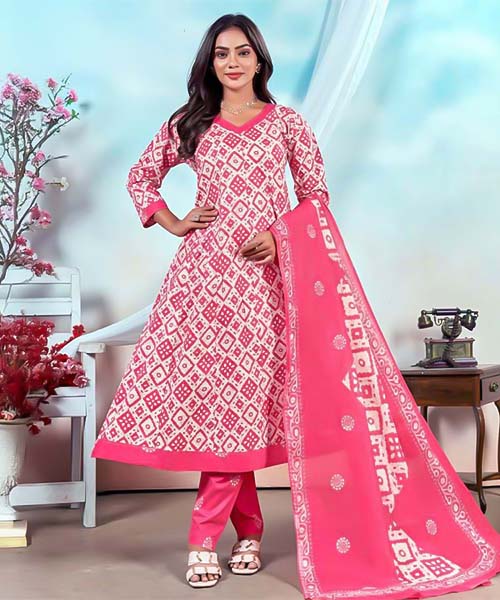 Pink  Cotton Casual Wear Salwar Kameez in northampton