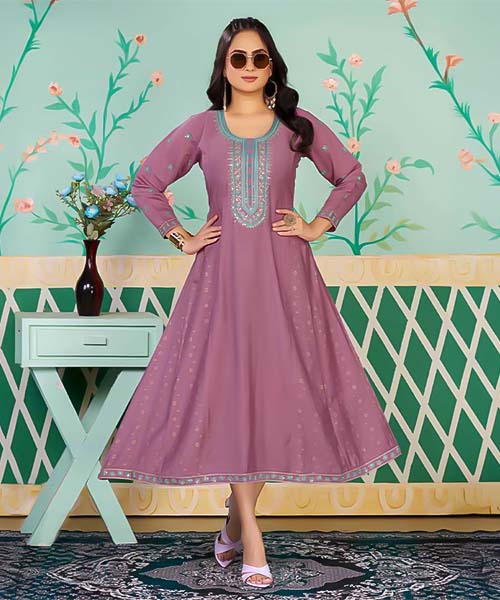 Pink  Roman Silk  Casual Wear Kurti in belfast