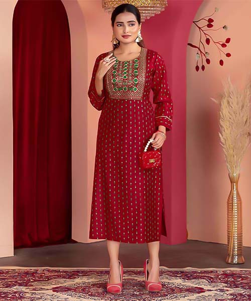 Red  Vertican Casual Wear Kurti in southampton