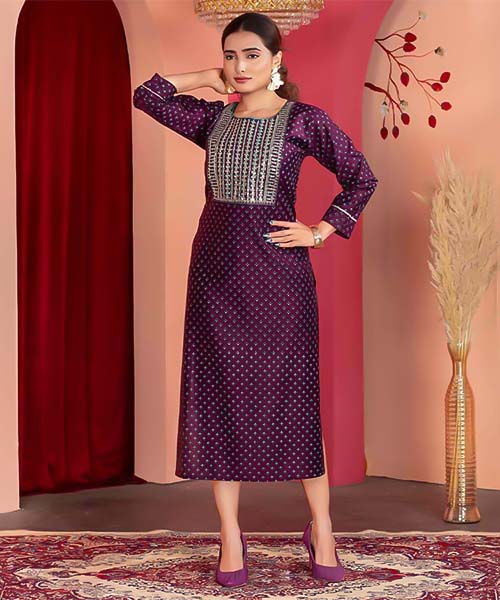 Purple Vertican Casual Wear Kurti in southampton