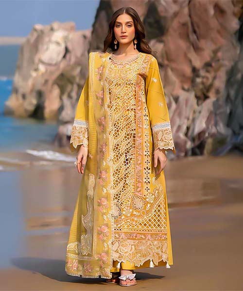 Yellow Cotton Casual Wear Salwar Kameez in canterbury