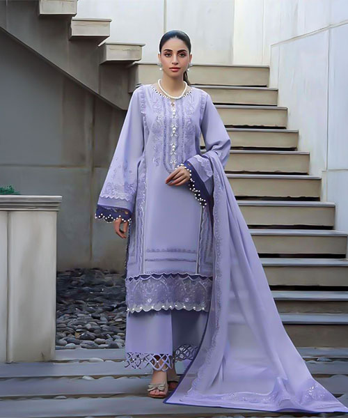 Purple  Cotton  Printed Salwar Kameez in united states