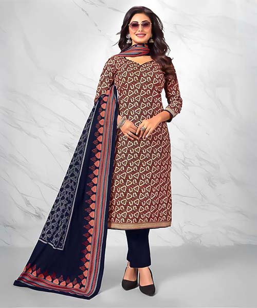 Brown  Cotton Casual Wear Salwar Kameez in tucson