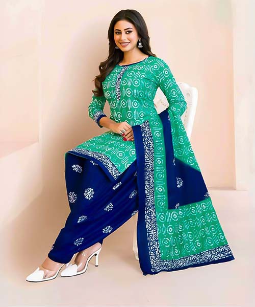 Green Cotton Casual Wear Salwar Kameez in bolton