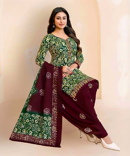 Green Cotton Casual Wear Salwar Kameez in bolton