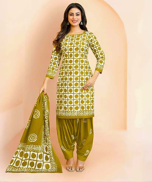 Green Cotton Casual Wear Salwar Kameez in bolton