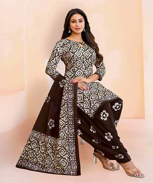 Brown Cotton Casual Wear Salwar Kameez in bolton