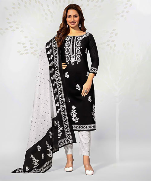 Black  Cotton Casual Wear Salwar Kameez in mumbai