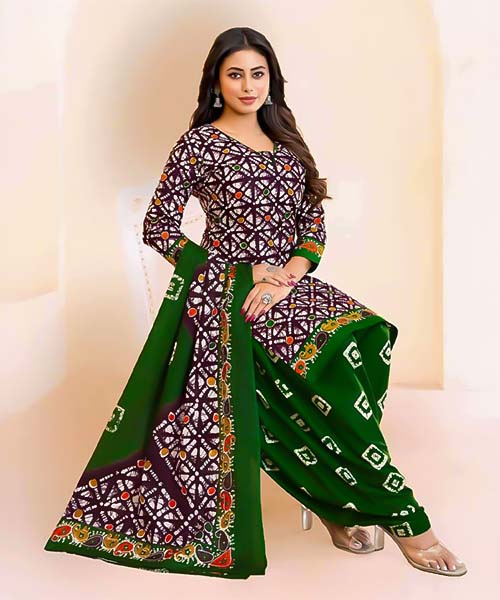 Green  Cotton Casual Wear Salwar Kameez in bolton