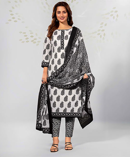 White  Cotton Casual Wear Salwar Kameez in mumbai