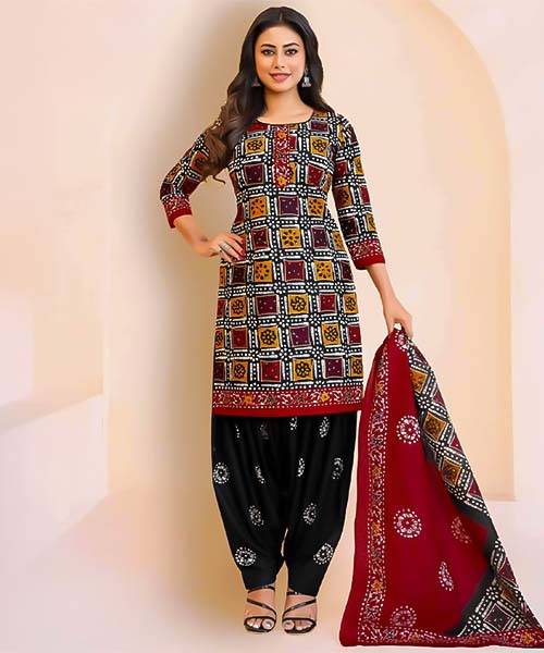 Red  Cotton Casual Wear Salwar Kameez in bolton