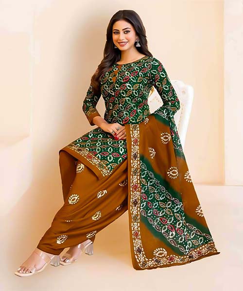 Green  Cotton Casual Wear Salwar Kameez in bolton