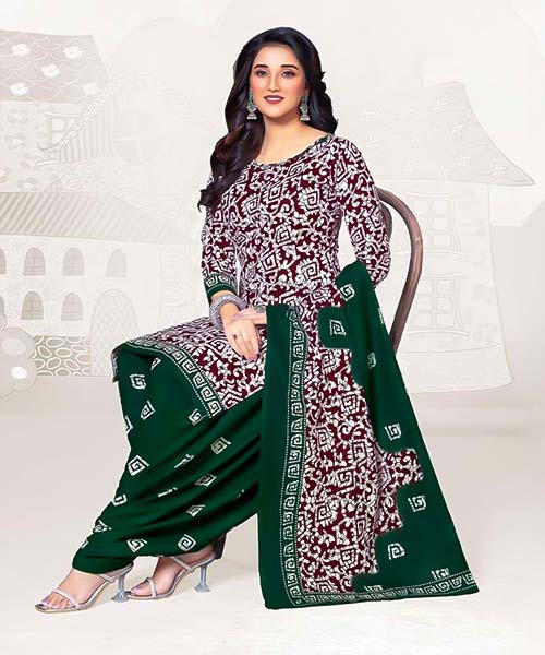Brown Cotton Casual Wear Salwar Kameez in oxford