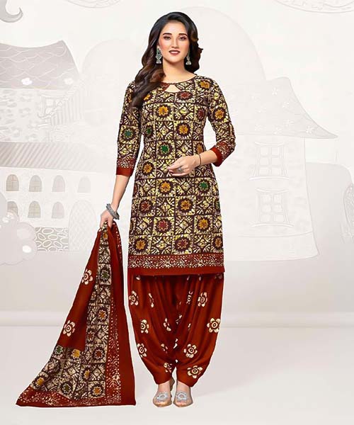 Yellow Cotton Casual Wear Salwar Kameez in oxford
