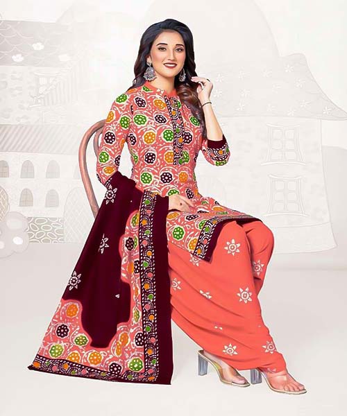 Orange  Cotton Casual Wear Salwar Kameez in tucson