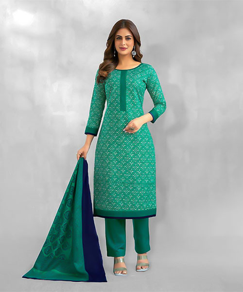 Green  Fancy Casual Wear Salwar Kameez in oxford
