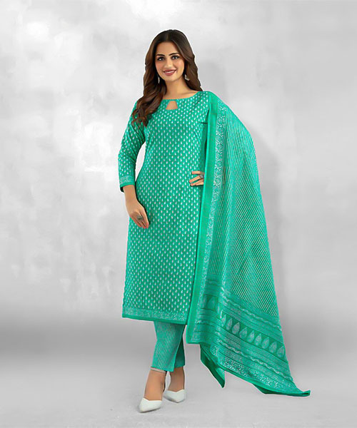 Green  Fancy Casual Wear Salwar Kameez in oxford