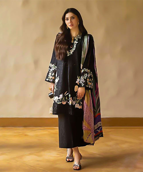 Black Cotton Casual Wear Salwar Kameez in st davids