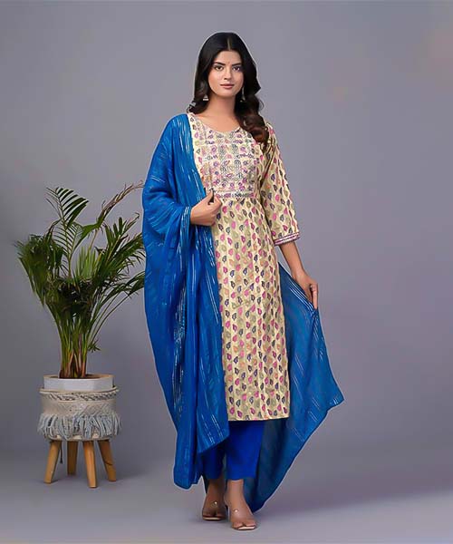 Yellow Silk Printed Kurti in delhi