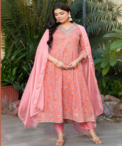 Anarkali suit is a traditional Indian outfit featuring a long  flowing frock style top