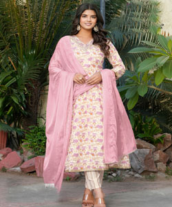 Anarkali suit is a traditional Indian outfit featuring a long  flowing frock style top