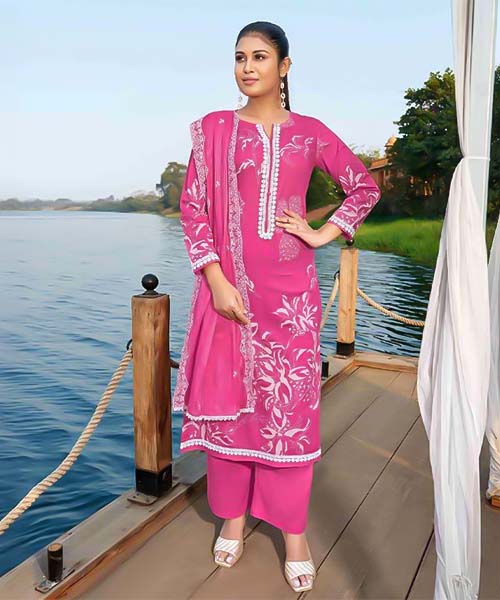 Pink  Cotton Casual Wear Salwar Kameez in truro