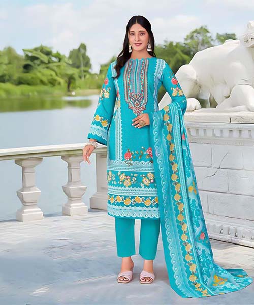 Blue Cotton Casual Wear Salwar Kameez in chicago