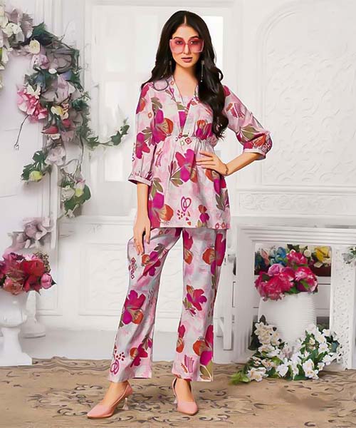 Purple  Vatican Printed Kurti in united kingdom