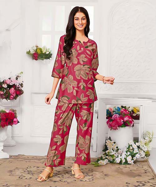 Red  Vatican Printed Kurti in united kingdom