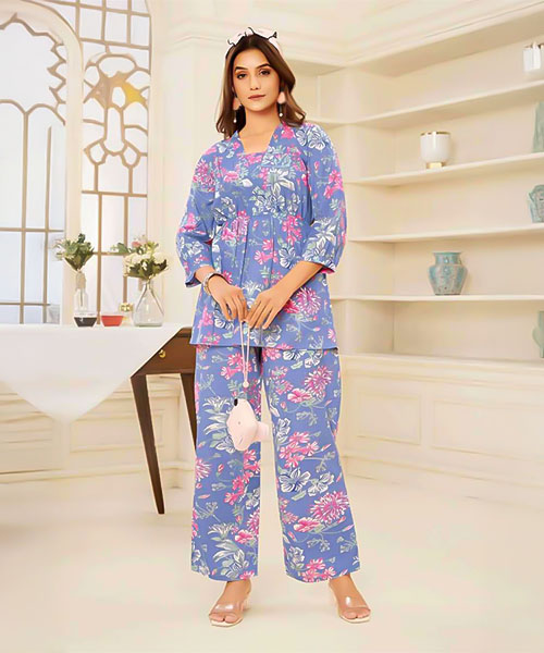 Purple  Cotton Printed Kurti in ipswich