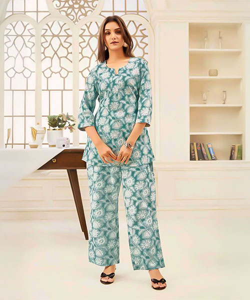 Green  Cotton Printed Kurti in ipswich