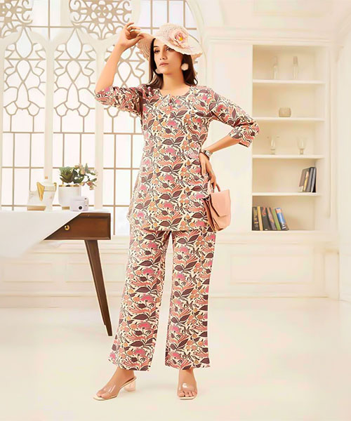 Yellow  Cotton Printed Kurti in ipswich