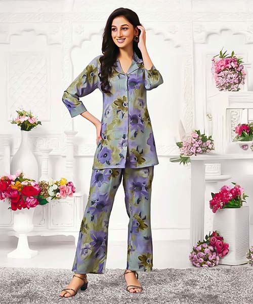 Purple Rayon Printed Kurti in united kingdom