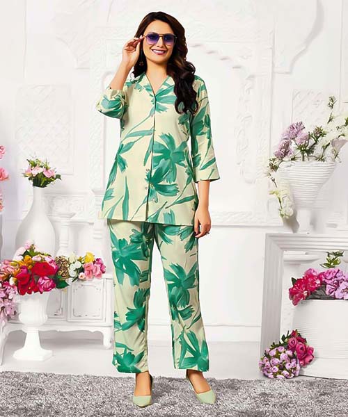 Green  Rayon Printed Kurti in united kingdom
