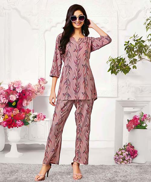 Pink  Rayon Printed Kurti in united kingdom