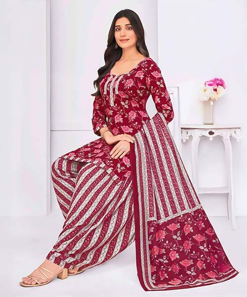 Red  Cotton Casual Wear Salwar Kameez in tucson