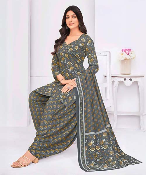Grey  Cotton Casual Wear Salwar Kameez in tucson