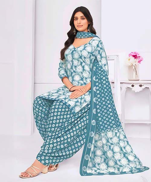 Blue  Cotton Casual Wear Salwar Kameez in tucson
