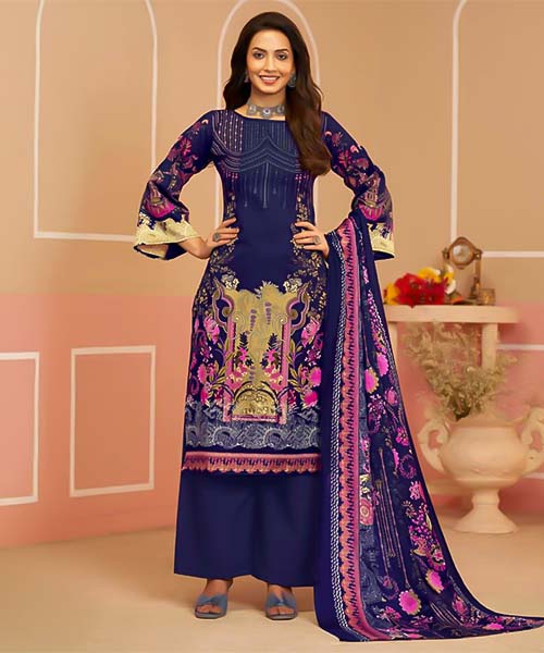Violet  Rayon Casual Wear Salwar Kameez in norway