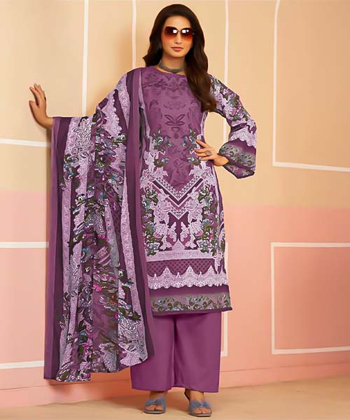 Violet  Rayon Casual Wear Salwar Kameez in norway