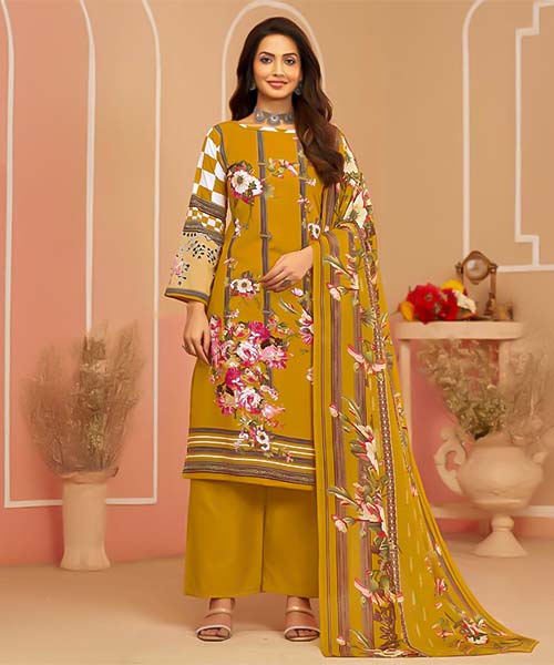 Yellow  Rayon Casual Wear Salwar Kameez in norway