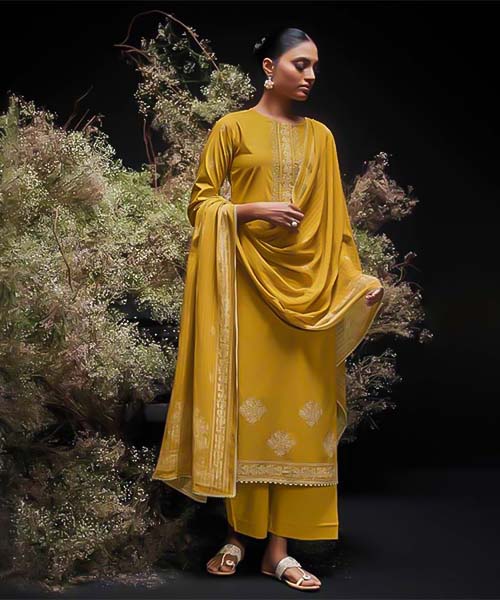 Yellow Cotton Party Wear Salwar Kameez in peterborough
