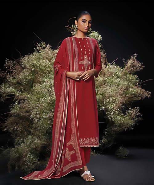 Red Cotton Party Wear Salwar Kameez in peterborough