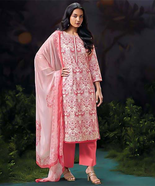 Red Cotton Casual Wear Salwar Kameez in europe