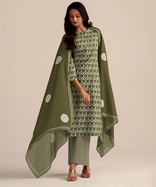 Green  Cotton Casual Wear Salwar Kameez in san jose