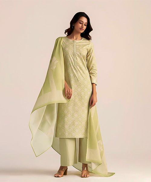 Green  Cotton Casual Wear Salwar Kameez in switzerland